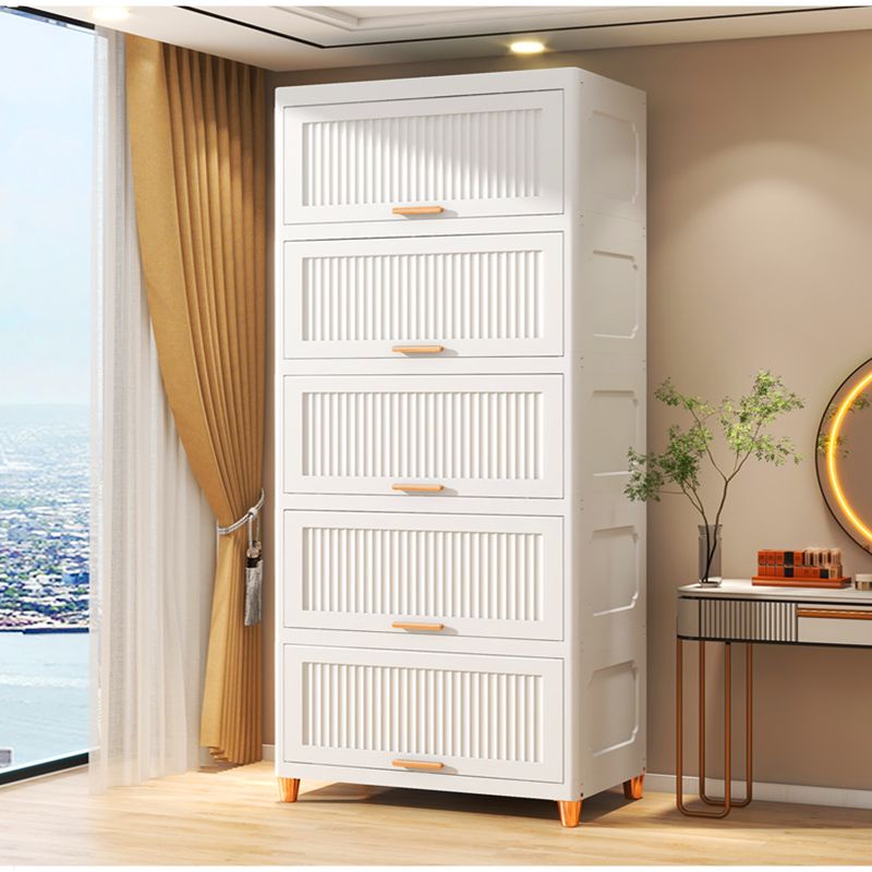 加厚翻盖式收纳柜家用夹缝置物柜客厅储物柜子多层透明卧室床头柜