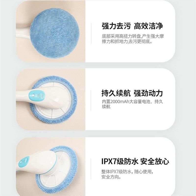 电动自动擦玻璃器家用伸缩杆高楼清洁工具双层搽窗户玻璃刮刷高层