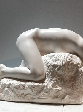 五圆博物馆罗丹雕塑《达娜依德》石膏美术古典教具客厅摆件艺术品