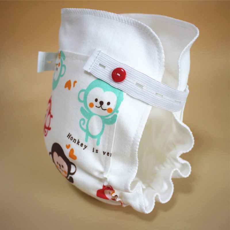 5条 婴儿尿布裤夏季纯棉可洗透气尿布兜防水介子新生宝宝尿布尿裤