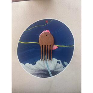 【孙善升】长锯齿梨木按摩梳疏通头皮促进睡眠