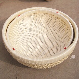 藤编笸箩馒头针线水果天然柳编A筐收纳蓝婚庆手工环保柳筐可以水