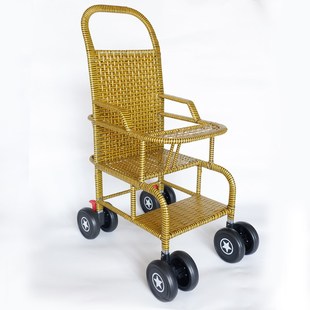 婴儿推车竹编夏季竹藤椅可坐可躺凉椅孩子藤编竹椅子轻便宝宝推车