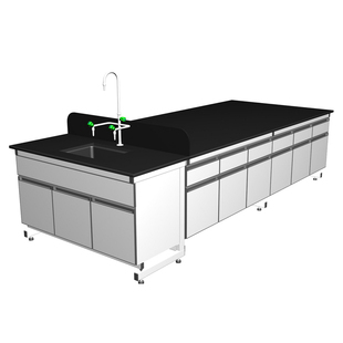 实验室全钢实验台工作台化验室钢木边台试验操作台实验桌PP通风柜