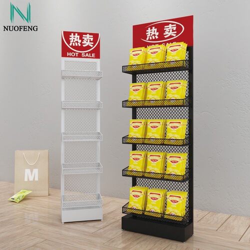 小超市货架便利店零食展示架饮料置物架槟榔促销多层W铁架子窄简