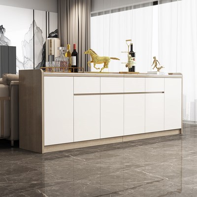 实木ENF客厅沙发靠背柜30CM超薄岩板餐边柜横厅隔断柜靠山柜储物