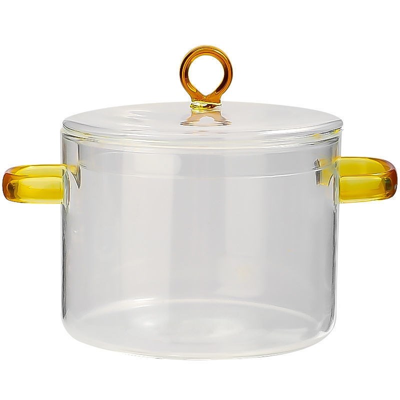 玻璃锅耐高温明迷你小炖锅1一2一3人汤锅电陶炉奶锅双耳家用小型