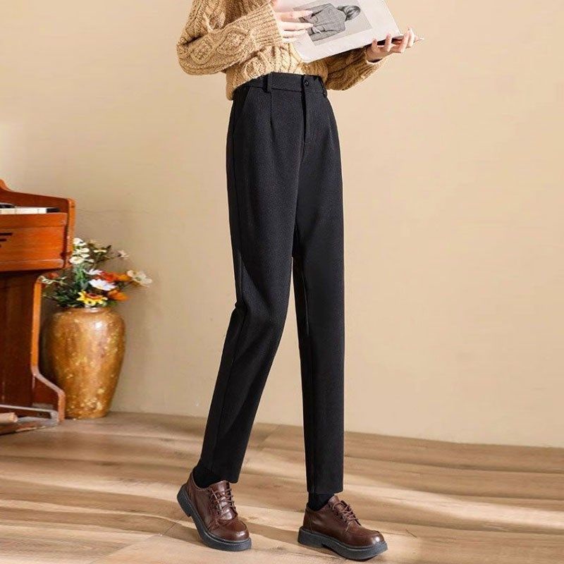 秋冬小个子黑色毛呢裤女大码新款梨型身材遮胯显瘦九分小脚烟管裤,女装/女士精品,大码裤装,淘宝优惠券,粉丝福利购,淘宝优惠卷