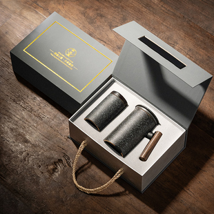 陶瓷茶杯个人专用泡茶杯办公杯茶水分离杯带盖过滤水杯杯子定制