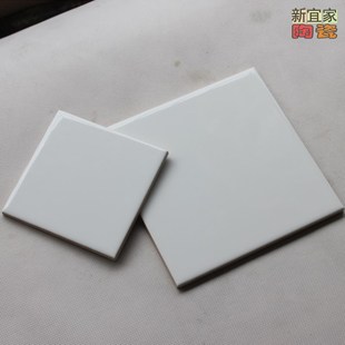 浴室瓷片瓷釉面砖厨房简约100黑白亮光哑光平面小方砖卫生间墙砖