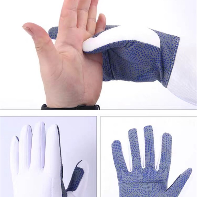 击剑手套花剑佩剑重剑防滑比赛手套儿童成人新款点塑防刺耐磨