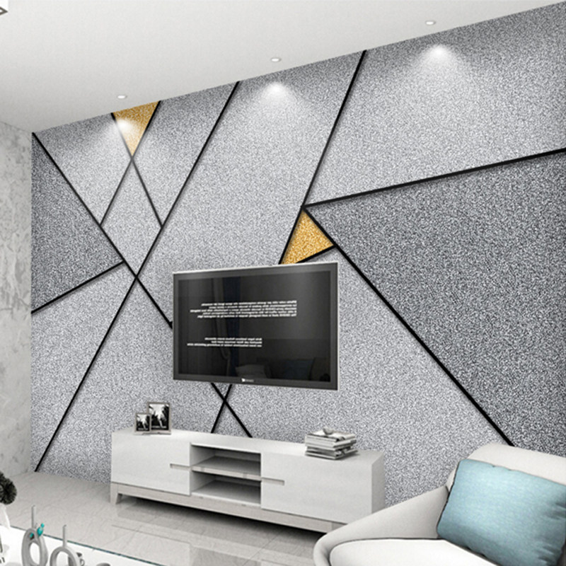 简约现代c电视背景墙壁纸几何线条壁纸客厅大理石墙布装饰壁画