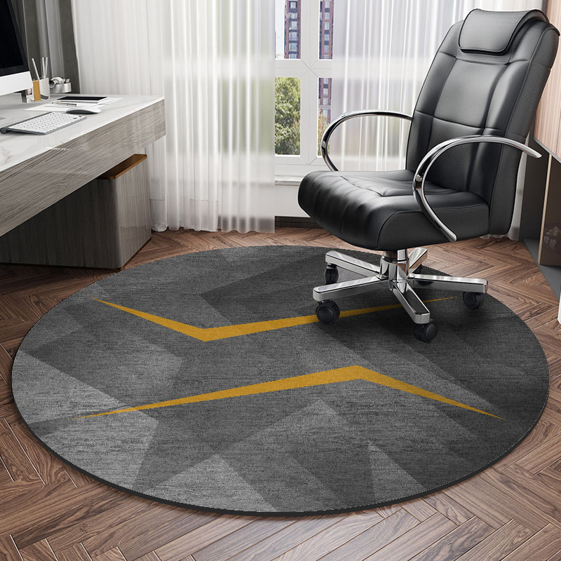 圆形地垫a学习椅椅子地毯卧室儿童房书房电脑转椅防滑垫子可擦免