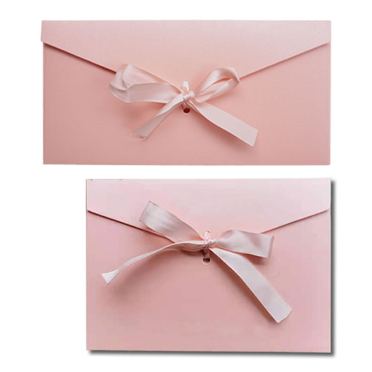 定制西式翻盖高级感珠光纸丝带彩色3号5号厚N信封印刷烫金免费设