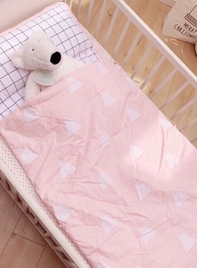 儿童睡袋纯棉家居外出两用收纳盖被提手睡袋幼儿园铺盖卷