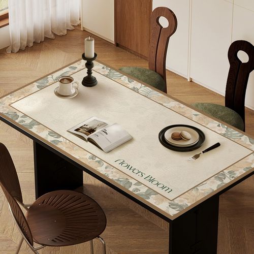 高级感北欧餐桌桌布皮革桌垫免洗防油防水防烫桌面垫轻奢茶几台布