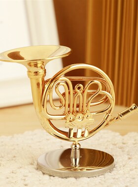 6款铜管迷你乐器模型 长号/短号/圆号/小号/上低音号/太阳号/长笛