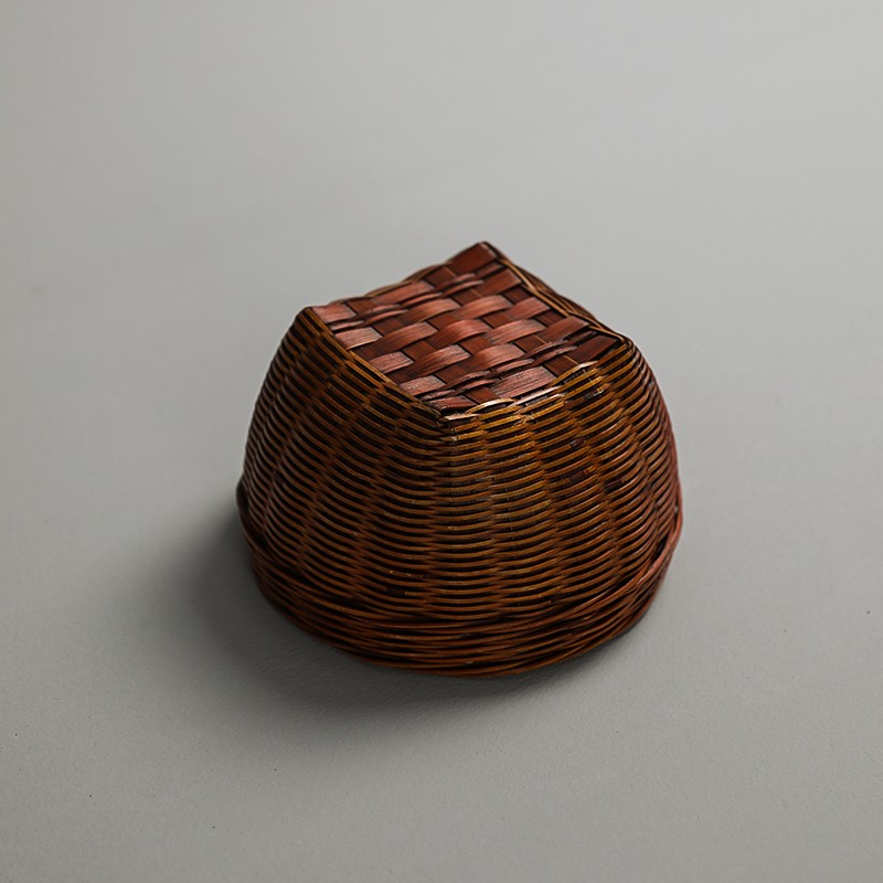 中式精编小炭篓竹编炭钵炭笼碳斗橄榄碳龙眼碳烧水煮茶苦节君配件