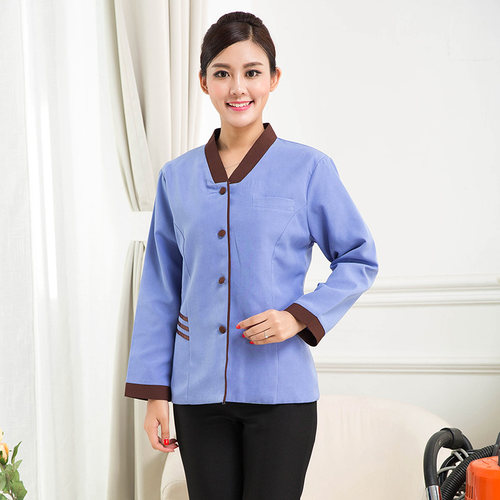 酒店保洁员工作服长袖医院食堂物业饭店宾馆客房PA保洁阿姨工作服