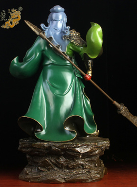 真古意 关公铜像摆件黄铜关二爷武财神关羽大号公司店铺开业礼品