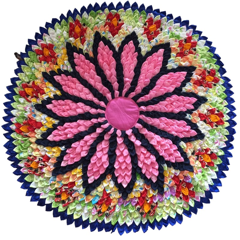 泰国圆形复古坐垫加厚蒲团莲花垫立体图案拼布沙发垫瑜伽垫地垫,居家布艺,椅垫,淘宝优惠券,粉丝福利购,淘宝优惠卷