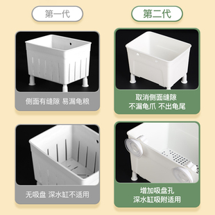 黑色白色小青乌龟发色盒小乌龟苗隔离盒鱼缸黄喉拟水龟幼龟饲养盒