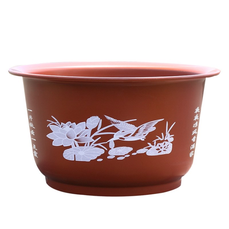 加厚无孔水培花盆塑料花盆碗莲花盆加厚水培睡莲花盆不带孔大花盆