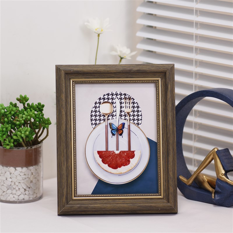 【量多优惠】复古做旧相框摆台全家福挂墙洗照片67O81012寸a45画