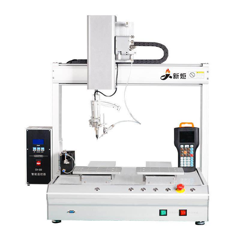 全自动焊锡机pcb线路板拖焊机usb线束四轴单双工位点焊送锡焊接机