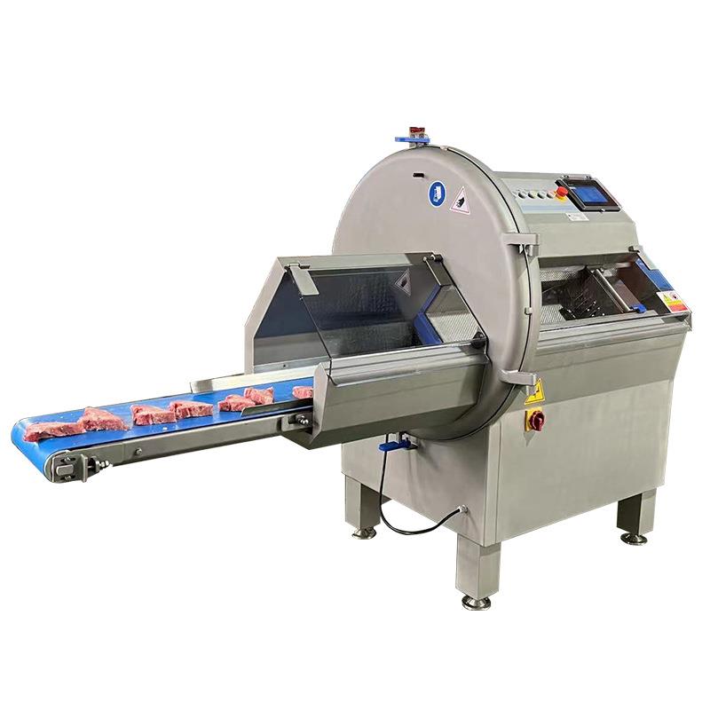 高速砍排机冷冻五花肉培根切片机直供多功能肋排冻鱼切块机