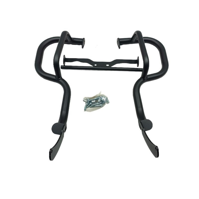 适用钱江闪400改装护杠摩托车保险杠折叠靠背后货架帆布边包箱件