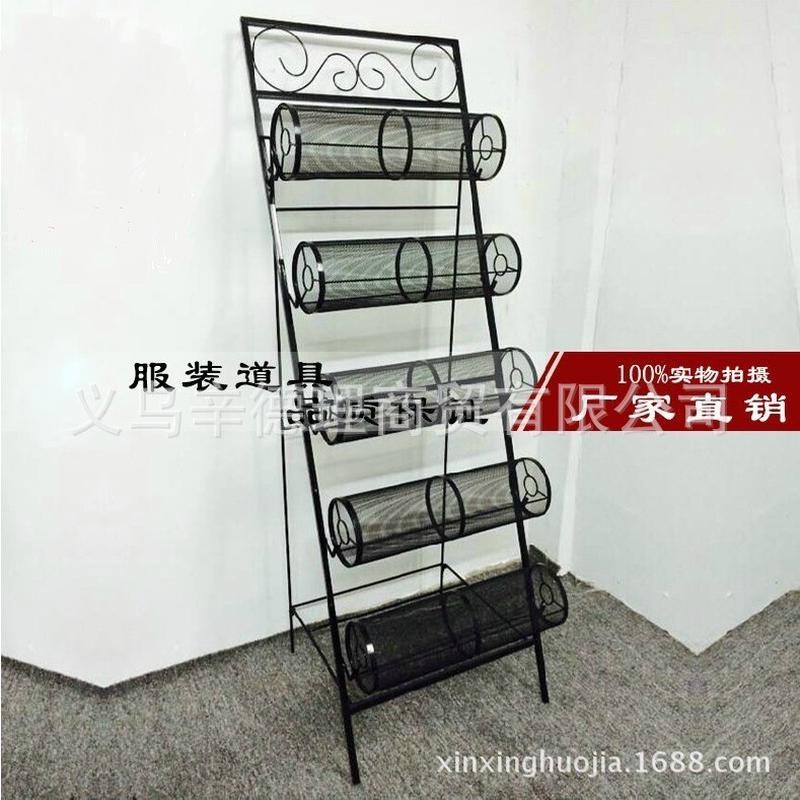 饰品货架展示架铁制发箍架头箍架单面黑色五层铁丝架头扣架