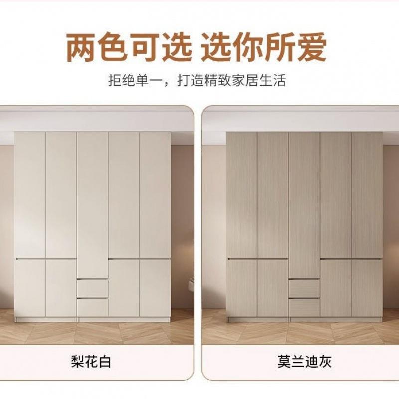 柜家用卧室实质济型简经易衣柜奶其他/oth油风一门到顶储物木收衣图片