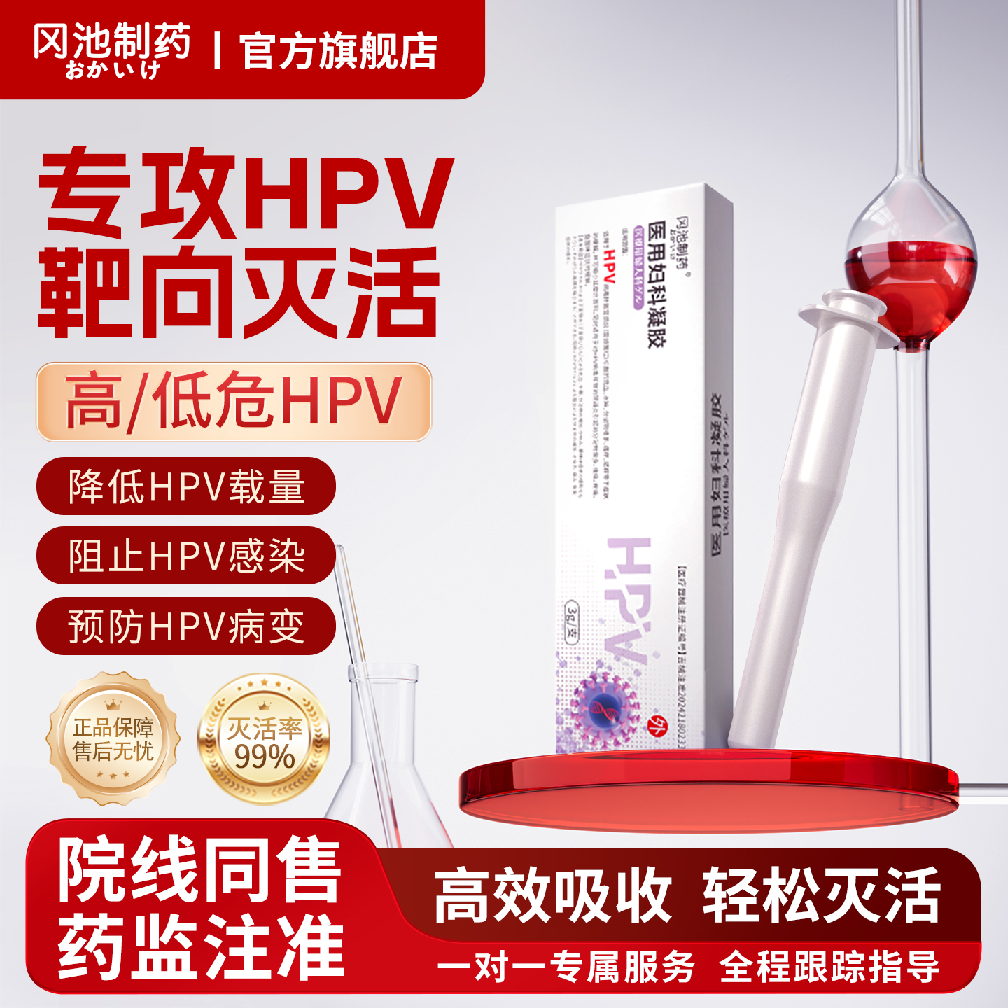 【双11大促】抗HPV病毒生物蛋白宫颈糜烂转阴阻断医用妇科凝胶