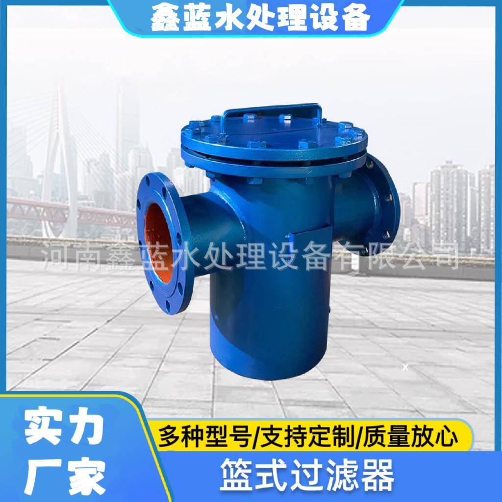 快开篮式过滤器不锈钢篮式提篮式管道碳钢滤水器自清洗多介质
