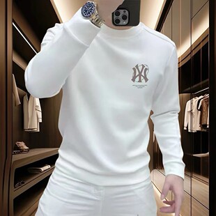 2026新款纯棉春秋季潮牌休闲百搭时尚圆领卫衣纯色情侣男女款