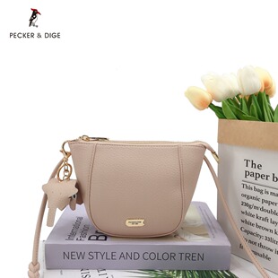 啄木鸟女包专柜正品 夏天小包高级感水桶包单肩斜挎包2765 2025新款