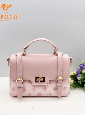 SEOSEOO九州袋鼠正品女包2025新款时尚轻奢高级感邮差包斜挎78711