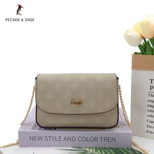 洋气印花手机包小方包斜挎包2407 商场同款 啄木鸟女包正品 2025新款