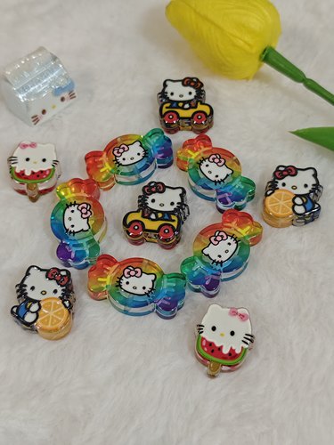 Luna's手作坊 亚克力Kitty猫系列饰品配件 包挂件手机链手机挂件