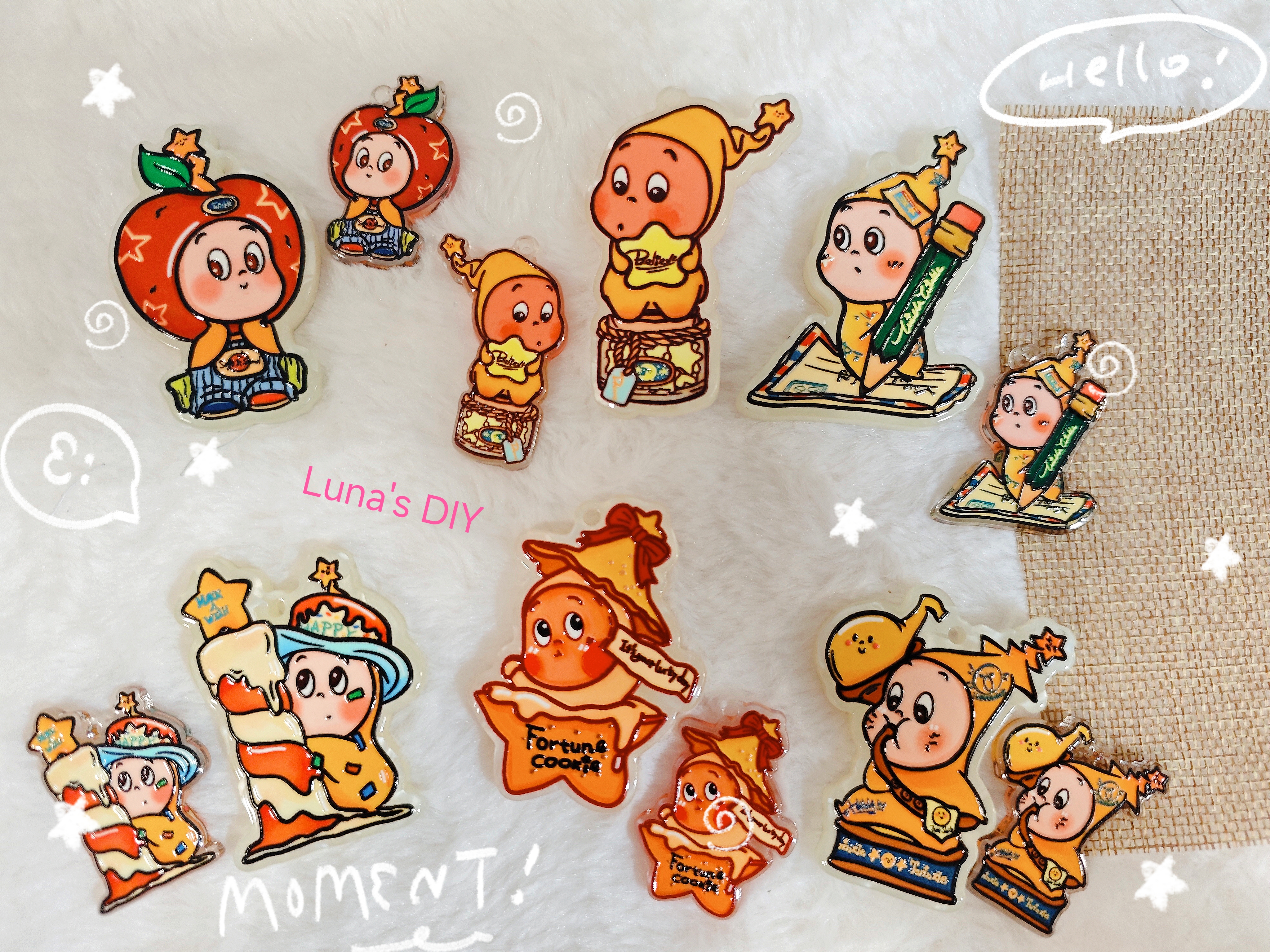 Lunas DIY亚克力醋酸星星人来咯