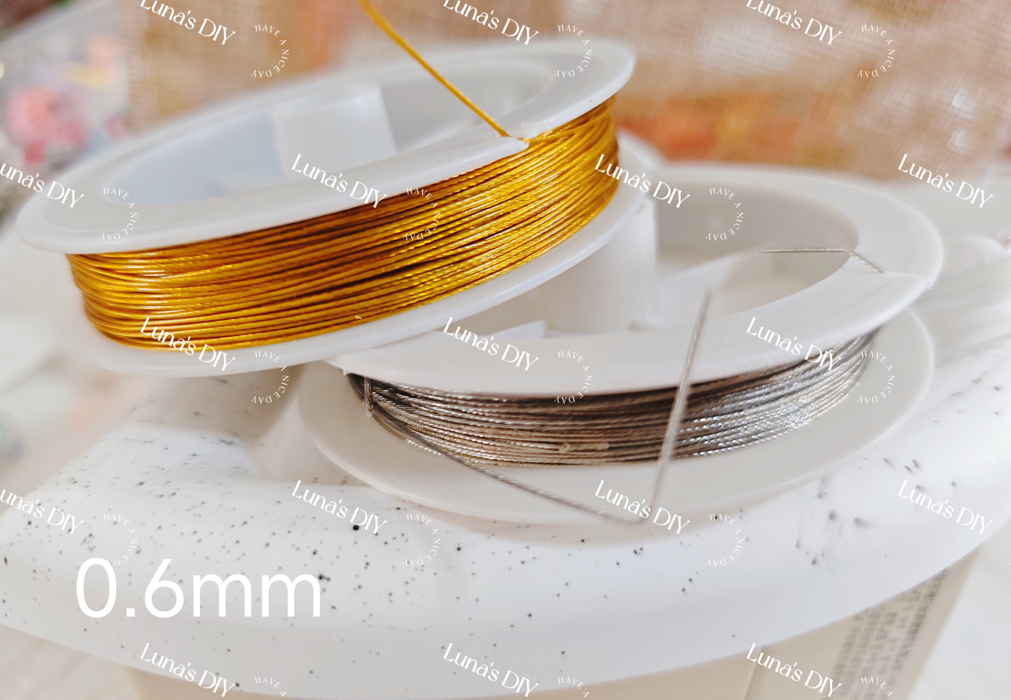Lunas DIY手工DIY配件金银钢丝线透色弹力线