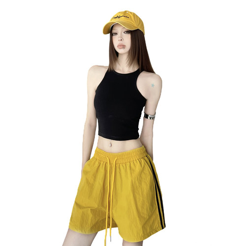 徐大方今年流行运动裤女2026夏装新款撞色条纹短裤显瘦百搭休闲裤