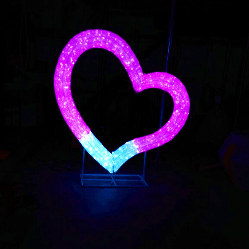 新款LED3D五角星造型灯 爱心月亮装饰 节日灯支持尺寸颜色可选