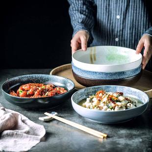 碗汤碗面碗高级餐盘 深盘大酸菜鱼水煮鱼盘子菜盘汤盘家用餐具日式
