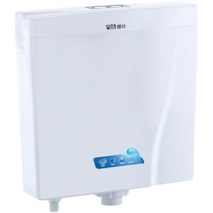 水箱洗手间厕所卫浴蹲便蹲坑塑料冲水箱 樱井6007小蛮腰壁挂墙式