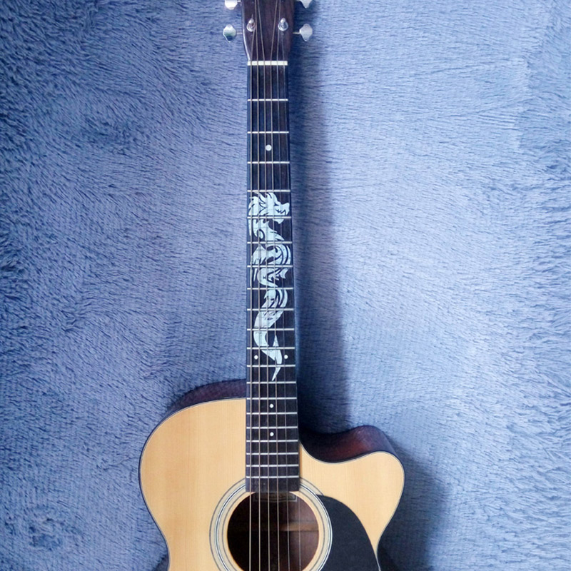 指板贴纸贝壳镶嵌 指板贴花雕花贴纸 吉他护板贴纸贴花