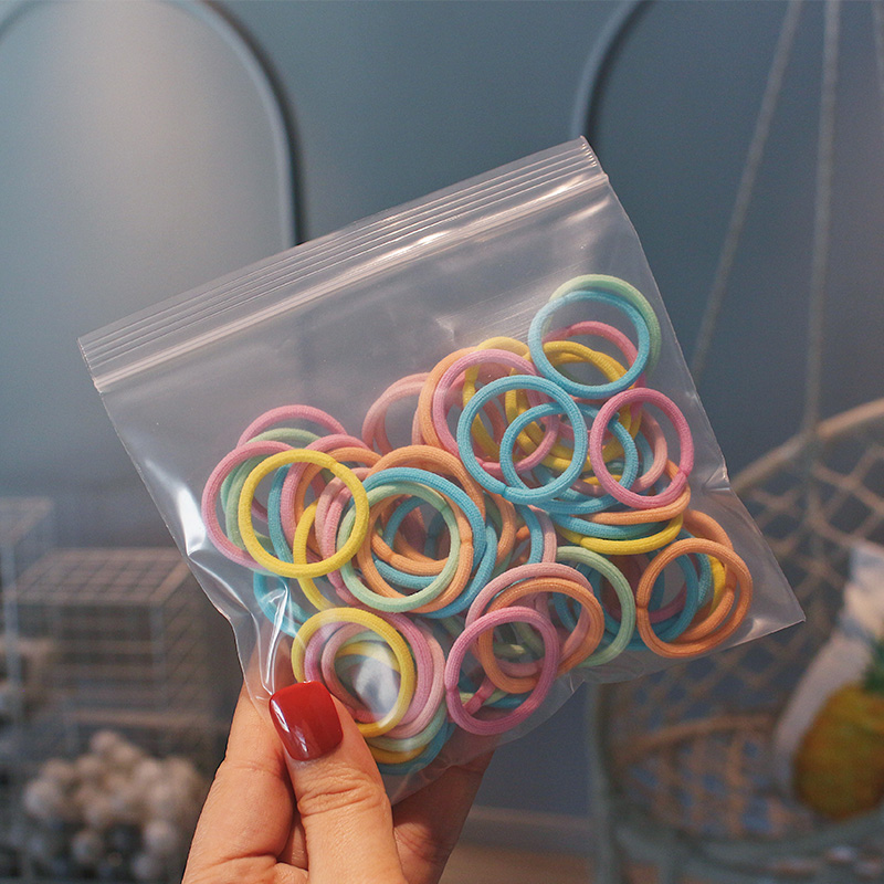 韩国小号发圈宝宝扎头发彩虹色不伤发橡皮筋儿童可爱基础皮套头绳