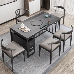 茶桌椅组合新中式 一套 实木茶台办公室现代简约泡茶桌茶几茶具套装