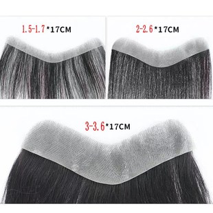 男发际线假发贴男士前额发际线真发贴片隐形M型发际线后移生物皮